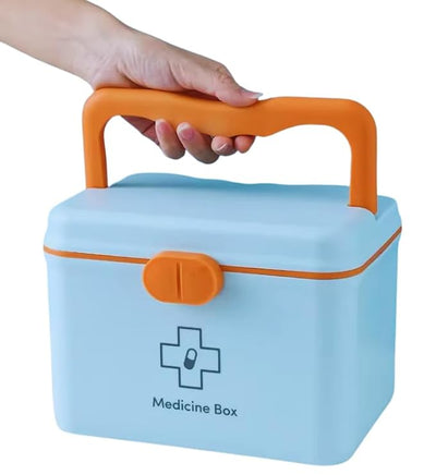 portable medicine box organizer with lock
