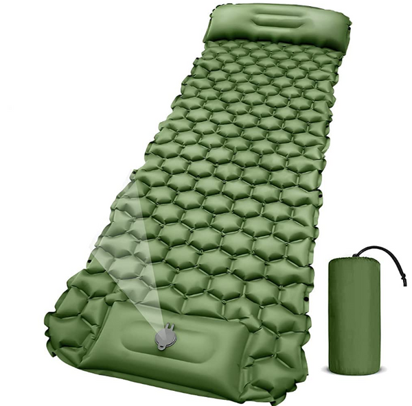 Air Mattress with Built-in Foot Pump Portable Camping Bed