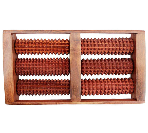 Wooden Foot Massager Roller for Pain Relief & Relaxation