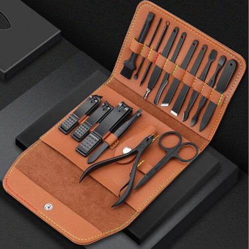 16 IN 1 Proffesional Stainless Steel Manicure Pedicure Kit For Women Pedicure Tools Set Nail Cutter Grooming Kit With Acne needle, Blackhead Tool Manicure Tool Kit Pedicure Tools