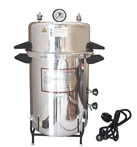Autoclave Electric 39 Litres, Aluminium, Seamless, Pressure Cooker Type (Size approx 12″ Dia X 22″ H)