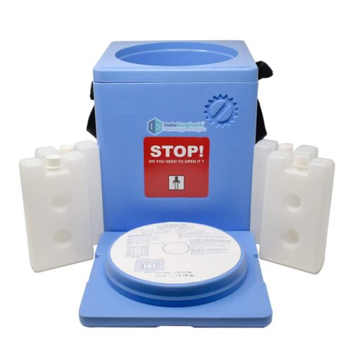 Large Vaccine Carrier with 4 Icepacks -Capacity 1.6 Ltrs