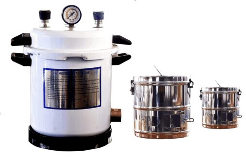 Powder Coated, Electric Autoclave Pressure Cooker TypeAutoclave Sterilizer Electric  & 9x9, 6X6 Sterilizer Dressing Drum Heavy Duty (Size 11x9 inch)