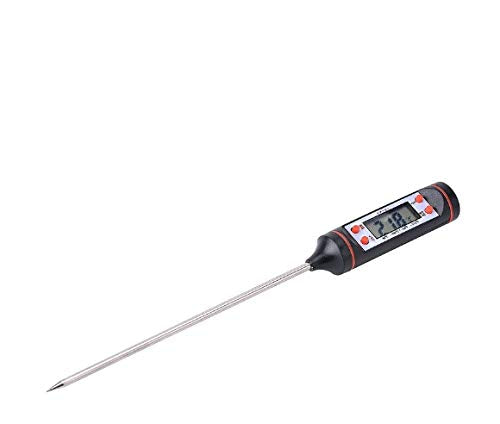 Steel Food Thermometer Digital for Cooking (Black)
