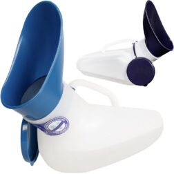 Unisex Peepod Urinal Pot | Pee Funnel | Portable & Safe Medical Grade Urine Pot With Female  Cup Â – 1000ML | Urine Bottle For bed Patients | For Women & Men - White