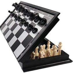 Magnetic Educational Chess Board Set with Folding Chess Board 2 Plyaers Travel Toys for  Kids and Adults (10 Inch)
