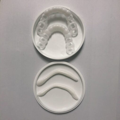 Braces Instant Veneers Dentures Fake Teeth Smile Serrated Denture Teeth Top and Bottom Comfort Fit Flex Teeth Socket To Make White Tooth Beautiful Neat