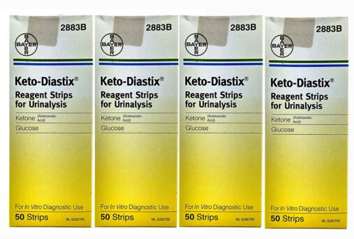 Keto-Diastix Reagent Strips for Urinalysis, 50 Each (Pack of 4)