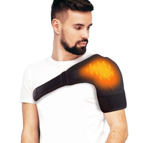 Electric Heating Pad for Shoulder Pain Relief (Black) | Suitable For Both Shoulders |  Adjustable Heating Levels | Safe to Use