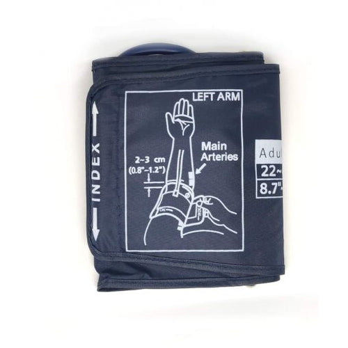 Single Tube Long XXL Size Blood Pressure Monitor Machine Cuff (22-42 cm) – Compatible with Omron (Dark Blue)