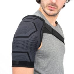 Sholder Support Belt for Men and Women | Shoulder Brace for Rotator Cuff, Dislocated AC Joint,  Labrum Tear, Shoulder Pain, Shoulder Compression Sleeve (Grey)