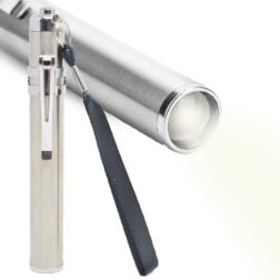 Aluminium Pocket LED Pen Torch For Doctors | Nurses | Medical Students | High  Lumen Moon Light | Super Bright | Free Battery (Silver)