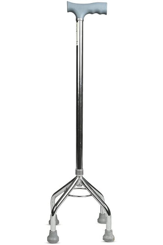 Steel Height Adjustable quadripod 4 Leg Walking Stick | Ideal for Senior Citizen, Old Elderly People, Patients & Handicap