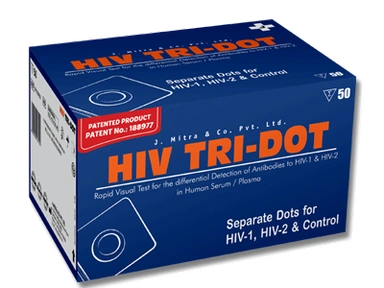 J. Mitra HIV Tri-Dot Rapid Card (Pack of 100) Tests