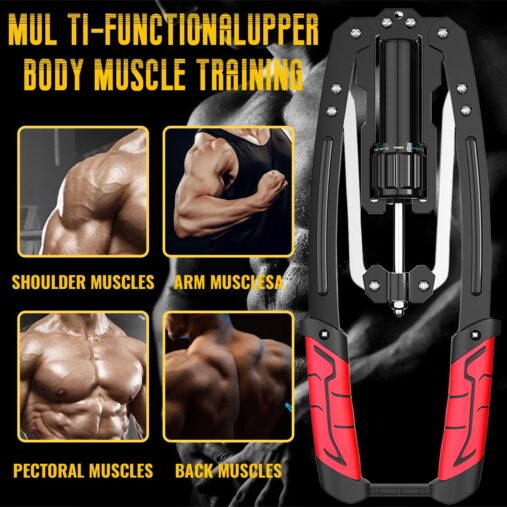 Twister Arm Exerciser – Adjustable 22-440lbs Hydraulic Power/Home Chest Expander/Shoulder Muscle Training Fitness Equipment/Arm Enhanced Exercise Strengthener (Red)