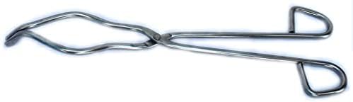 Crucible tongs steel for lab size 12 inches long to hold laboratory hot beaker flask dishes tubes holder labware (Pack of 1)
