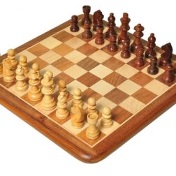 18" x18" inch Wooden Chess Board Set with Chessmen King Size 3.75" Made with Finest Indian  Rosewood 32 Pieces and 2 Extra Queens
