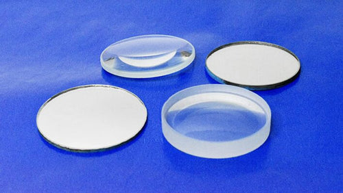 lens and mirror set.set of concave convex mirror and concave convex lenses. 50mm diameter