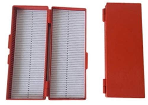 spancare pharmaceuticals Slide Box for 50 Prepared Slides Microscope with Index and lid top Cover,Side Box Plastic