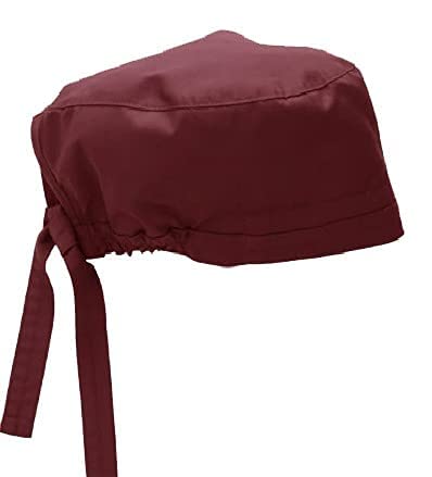 SPANCARE PHARMACEUTICALS Uniforms Premium Scrub Cap Unisex with Sweat Band (Pack of 4) Maroon