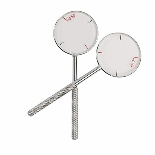 Spancare 2Pcs Round Optical Cross Cylinder Lens Optical Instruments diopters (0.25/0.5)