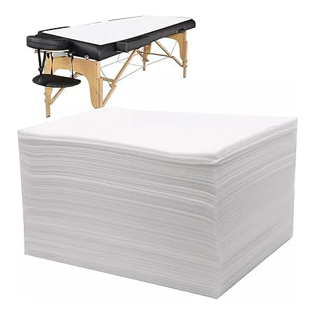SPANCARE PHARMACEUTICALS Disposable bedsheet for Salon, spa, Parlor, Massage Table, Travel, Hotels (White, 31x72inch, 25 pcs, nonwoven Fabric)