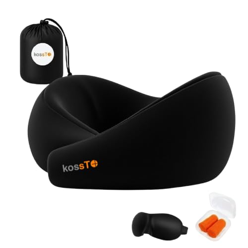 Memory Foam Travel Neck Pillow with Travel Kit