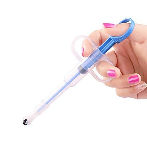 SPANCARE PHARMACEUTICALS Pill Dispenser Dog Tablet Syringe Pusher Soft Tip Pet Medicine Feeder for Feeding Small Animals- Pet Health Supplement (Random Color)