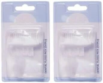 Spancare Dental Floss Toothpicks - 48 Plastic Toothpicks for Teeth