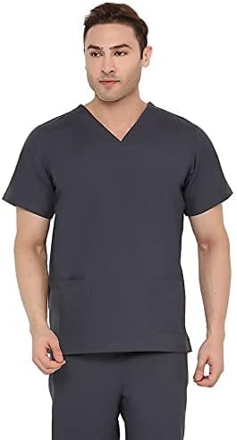 Spancare Mens Scrub Suit - Ideal for Doctors, Dentists and Healthcare Professionals.(Classic) Pyjamas Included (L)