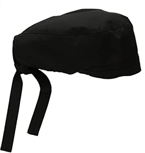 SPANCARE PHARMACEUTICALS Uniforms Premium Scrub Cap Unisex with Sweat Band (Pack of 4) Black