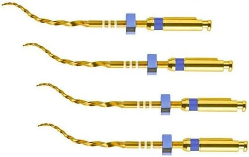 Heat Treated Gold Rotary Files, Efficiently Shape Root canals Without fracturing (25mm (W4 25/0.06))
