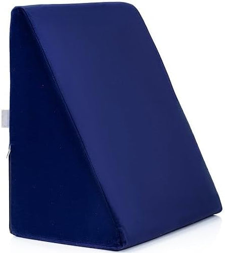 SPANCARE PHARMACEUTICALS Wedge Pillow Memory Foam for Back Support, Acid Reflux, Snoring, GERD, Leg Elevation, Pregnancy (Navy Blue, 18L x 17.5W x 11H Inch)