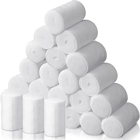 Spancare Pharmaceutical Cast Padding Cotton Wraps Cast Padding Soft Roll Plaster Size 10cm x 3m (Pack of 12)