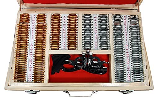 Illuminated Trial Lens Set With 225 Lens & Adjustable Trial Frame for Optometry