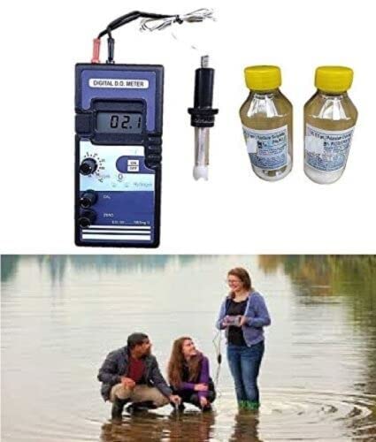 Spancare (Hand Held) Dissolved Oxygen Meter, Portable with STD. Salt Bottle's & Procedure