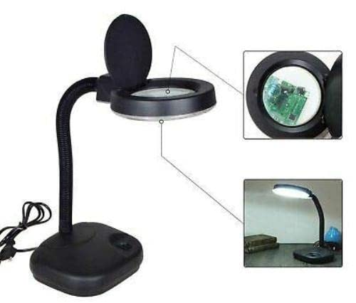 Spancare Magnifying Lens Big Size with Flexible Stand & Tube Light CAN BE AS A Study LAMP