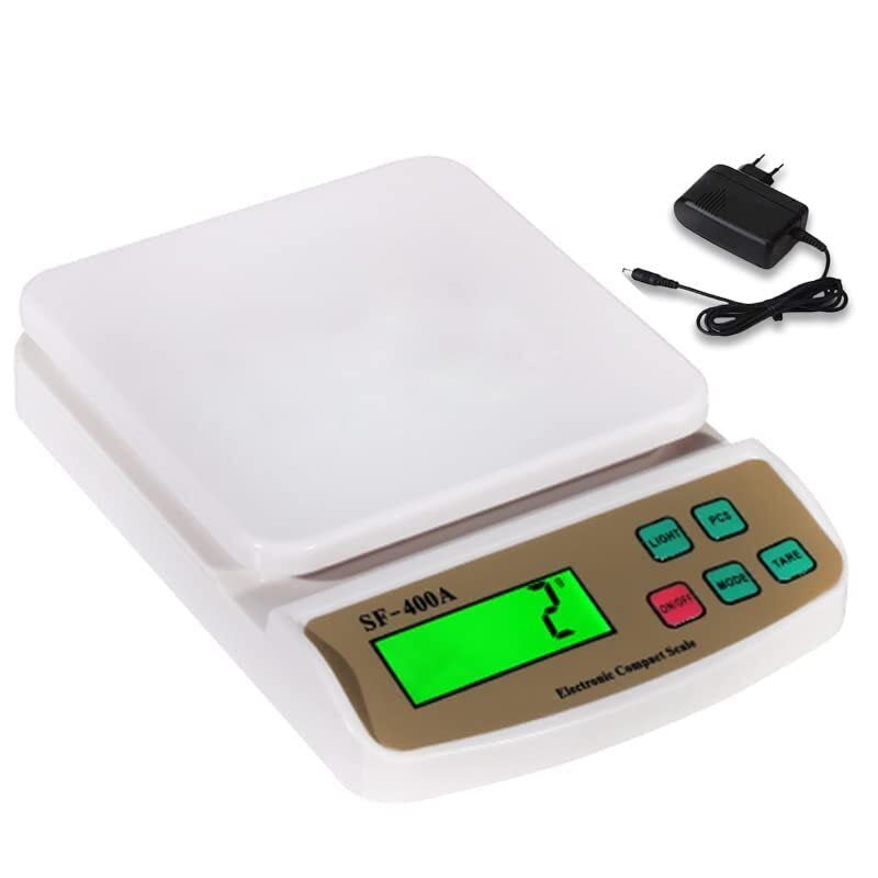 Spancare Kitchen Weighing Scale with Adaptor 10 kg with Tare Function SF 400A