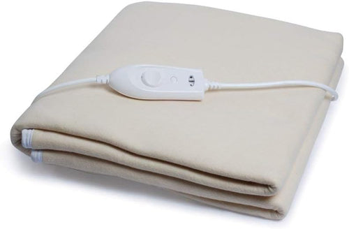 SPANCARE PHARMACEUTICALS Electric Bed Warmer - Electric Under Blanket - Single Bed Size (150cms x 80cms) with 3Heat Settings & Dual Safety Feature with Over Heat Protection