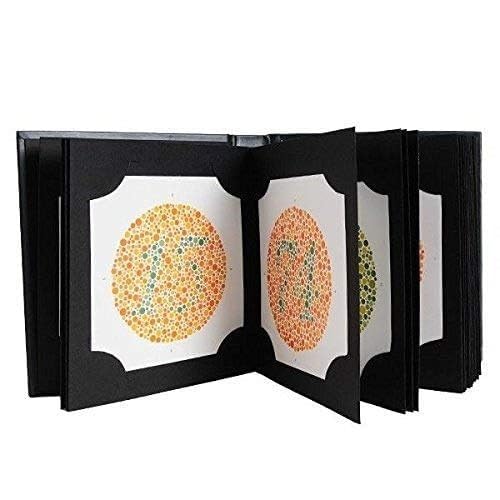 Eye Vision testing Ishihara Test Chart Book for Color Deficiency with 38 Plates (Multicolor)