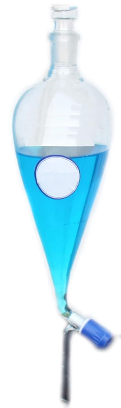 Seperating Funnel 250ml Borosilicate with Stopper and Stop Cock Chemistry lab glassaware or labware for Experiments (Pack of 1)