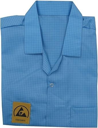Antistatic Apron | Lab Coat, blue for Cleanroom, Unisex, (pack of-1) (L)