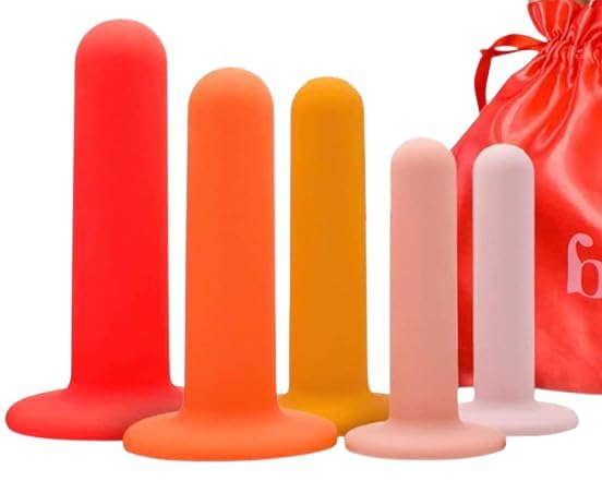 V-Trainers with BPA Free Silicon Mattrial || Supports Women's Health and Wellness Provides Protection and Relief || Set in 5 Diameter || Each Dilator Length 6.25 inch