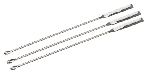 Spancare Pharmaceuticals Stainless Steel Micro Wire Spatula Spoon Double Ended for Chemistry Laboratory Flat end type-24