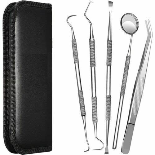 Spancare Dental PMT Set Dental Tweezer+3 Dental Probes +Dental Mouth Mirror Dental Tools