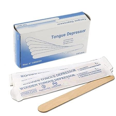 SPANCARE PHARMACEUTICALS Sterile Wooden Smooth Edges Tongue Depressor-100