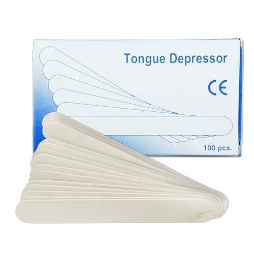 Spancare Wooden Tongue Depressors Tongue depressor for doctor Waxing Stick 100 Pcs