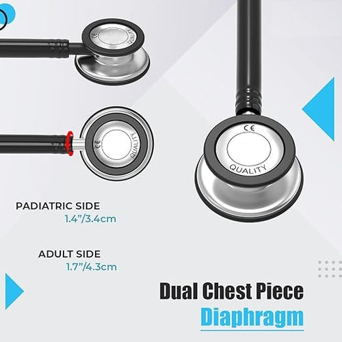 Silver Shine Stethoscope for Doctors & Students (Dual Head)