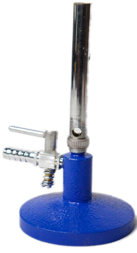 SPANCARE PHARMACEUTICALS_Burner with Stop Cock Brass Blue for lab use in School or Colleges, Flame or Heat Apparatus for Many Applications (Pack of 1)