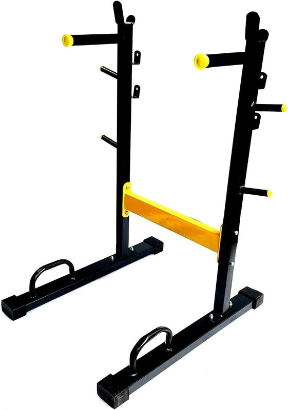 Spancare 4 in 1 Dip Stand, bar Holder, Plate Holder and Push up Stand for Home Gym